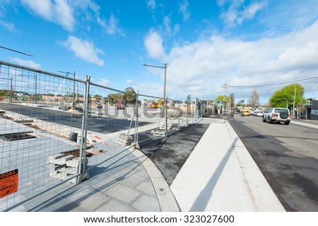 SYDNEY, AUSTRALIA - 26 September 2015 : Construction site, Build The Green Square development area. Green Square project.
