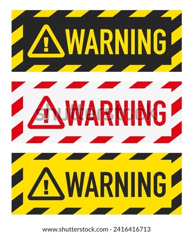 Safety warning signs. Set of safety and caution signs. EPS 10.