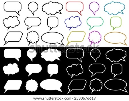 Tooltips. A cloud of dreams. Quote box. Set of text bubbles. EPS 10.