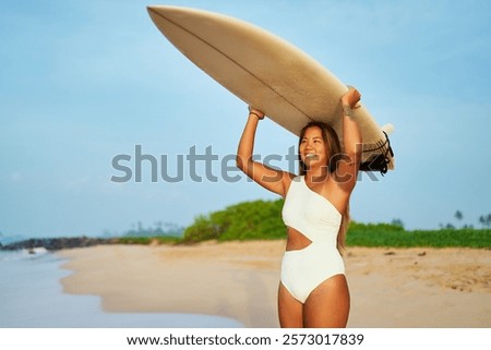 Similar – Image, Stock Photo #AS# Surfer after surfing