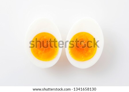 Similar – Image, Stock Photo Medium boiled eggs with sasld, healthy breakfast