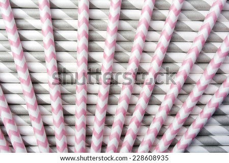 Strips Party Paper Straws Background Pattern