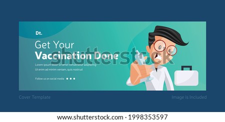 Get your vaccination done cover page design.