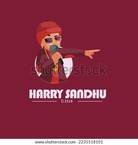 Harry sandhu vector mascot logo template.