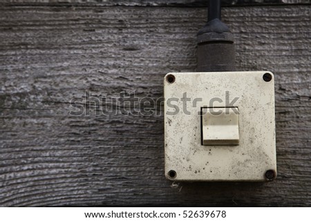 light switch on a old gabin