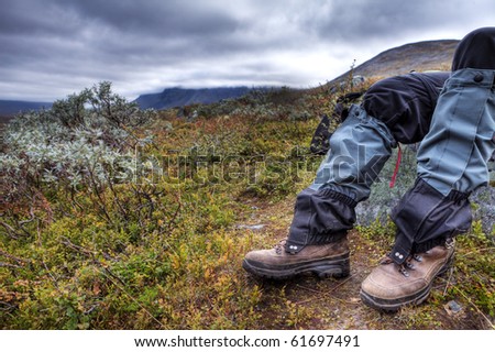 Hiking legs take a break in Lapland