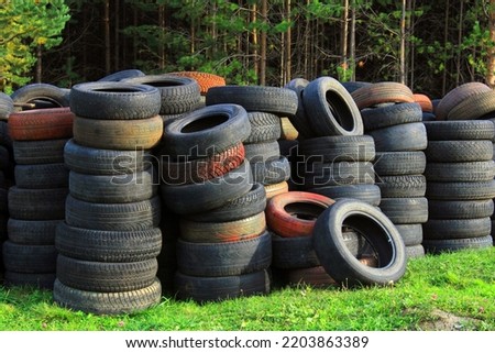 Similar – Image, Stock Photo Old discarded truck tires