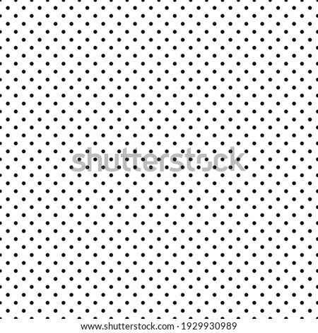Small classic polka dots on a white background. Abstract geometric seamless pattern.