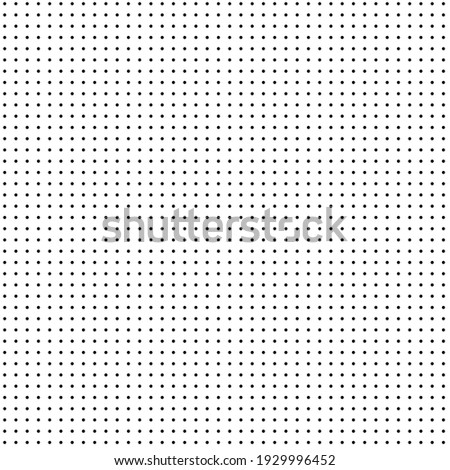 Geometric polka dots seamless vector pattern. Monochrome vector background of small black dots on a white background. Abstract geometric background. Dotted background.