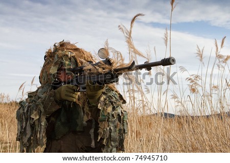 shooting camouflage sniper