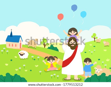 Jesus And The Children Clipart | Free download on ClipArtMag