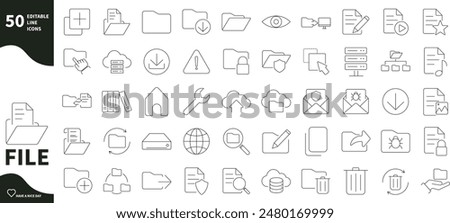 File icon. Set of icons for saving, data, mail, computer technology,...