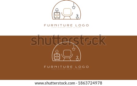 furniture logo creative compay logo design.furniture company logo. creative modern vector design.wood furniture logo.