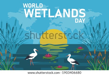 wetland day vector creative design.wolrd wetland day vector design.creative design.2 february world wetland day vector design.world wetlands day vector.international wetlands   