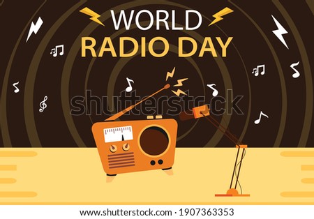 world radio day creative design. international radio day creative design.radio day creative design. vector,radio day template,vector design.