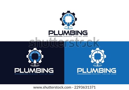 plumbing logo design. creative logo design for plumber company.Plumbing service logo. Plumbing service icon logo.  design concept. 