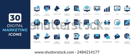 Digital Marketing icon set vector illustration. Digital marketing icon collection