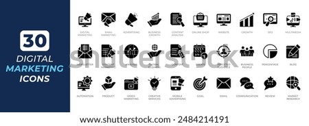 Digital Marketing icon set vector illustration. Digital marketing icon collection