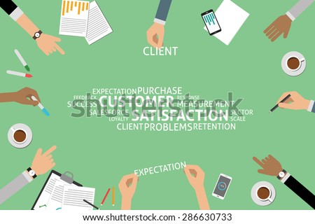 vector customer satisfaction concept,template