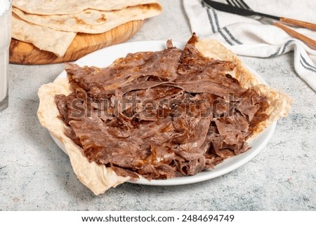 Similar – Image, Stock Photo Fresh kebab meat Eating