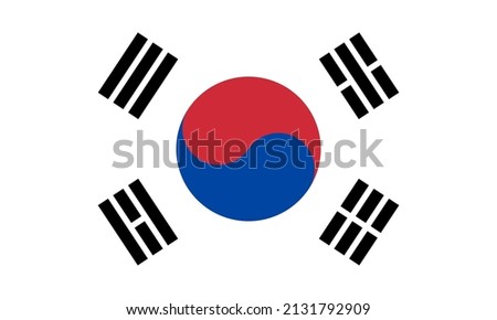South Korea flag background vector