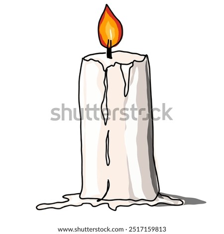 white candle for lighting when the lights go out