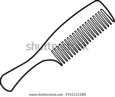 comb line vector illustration,colorong comb.