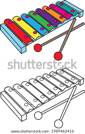 Xylophone  vector illustration isolated on white background