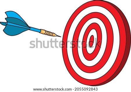 Dart arrow vector illustration isolated on white background