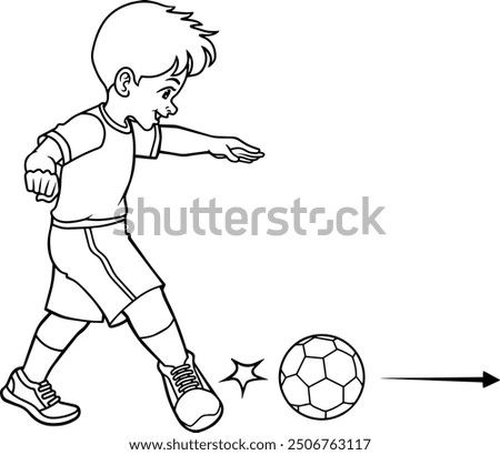 kick the ball with the inside of the foot