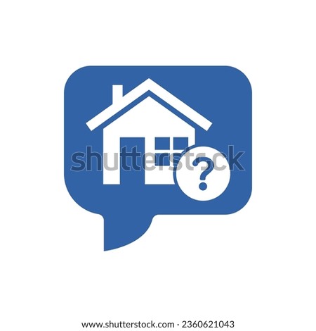 Address icon with question mark. Address icon and help, how to, info, query symbol. Vector icon