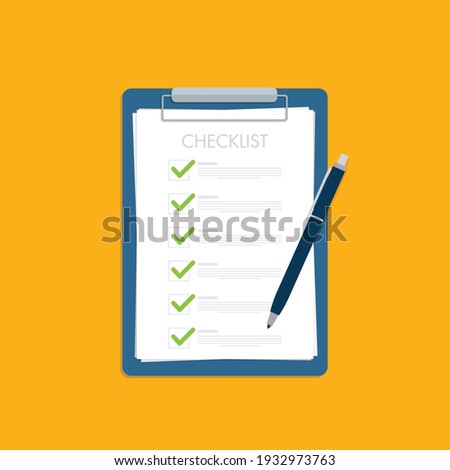 Checklist, Clipboard and Pencil Icon