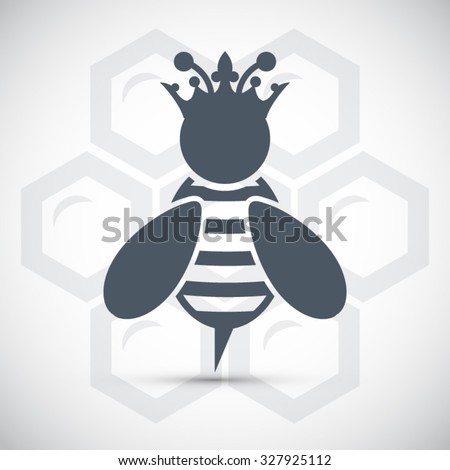 Queen Bee Icon Stock Vector Illustration 327925112 : Shutterstock