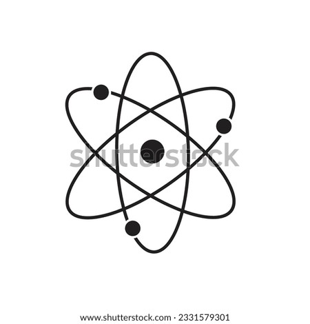 
Atomic structure isolated on white background vector
