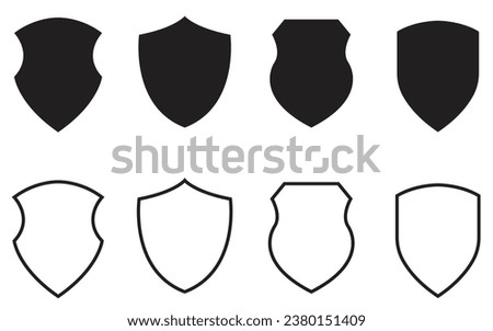 Heraldic shields, security black labels collection