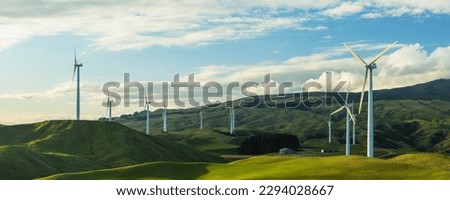 Foto Bild Landschaft mit Windkraft