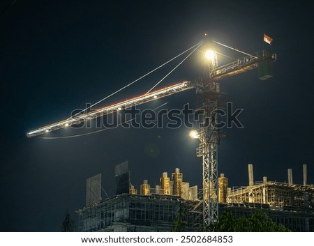 Similar – Image, Stock Photo Industrial site at night.