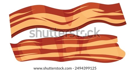 Vector image of bacon. Food concept. Element for your design. Ingredient for cooking.