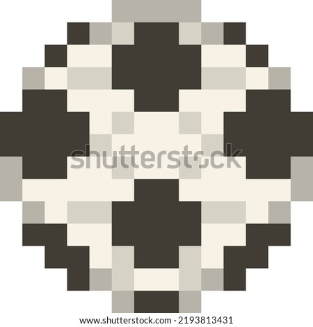 Pixel football or soccer ball - isolated vector