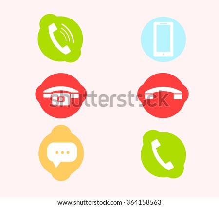 Set of vector telephone icons