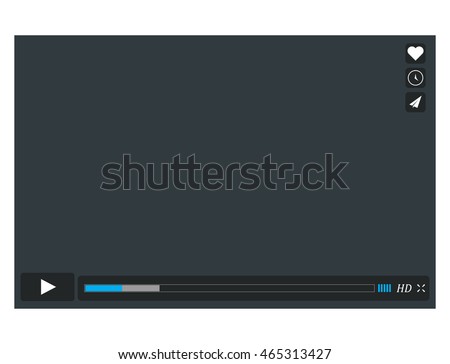 Video Player mockup for web site skin template of and audio vector concept mobile apps