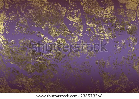 Violet golden abstract  background , with   painted  grunge background texture for  design