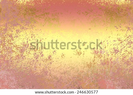 Red light , golden abstract   background , with   painted  grunge background texture for  design .