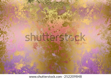 Pink light golden abstract   background , with   painted  grunge background texture for  design .