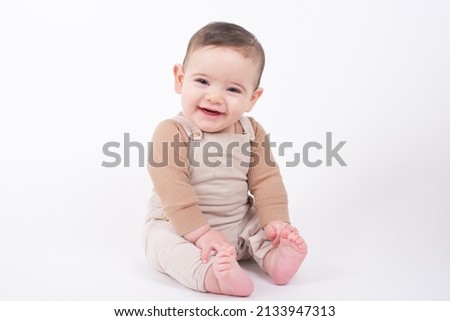 Similar – Image, Stock Photo Portrait of baby boy