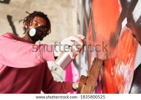 Similar – Image, Stock Photo male artist preparing paints