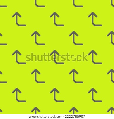 Seamless repeating corner left up flat icon pattern, pear and dim gray color. Design for wrapping paper or postcard.