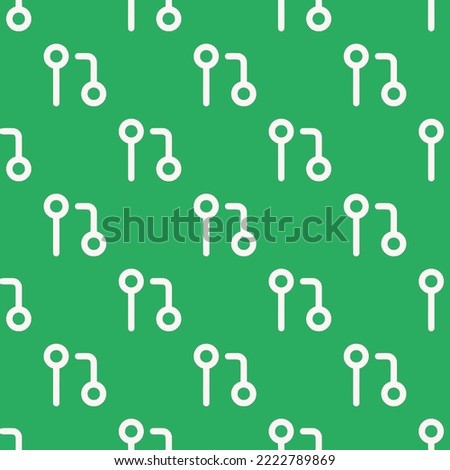 Seamless repeating git pull request flat icon pattern, medium sea green and white smoke color. Design for wrapping paper or postcard.