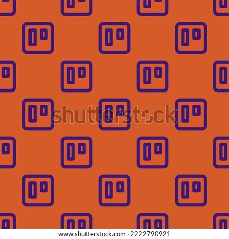 Seamless repeating trello flat icon pattern, flame and persian indigo color. Design for wrapping paper or postcard.