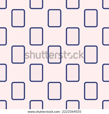 Seamless repeating tablet portrait outline flat icon pattern, linen and st. patrick's blue color. Ornament for invitation card.